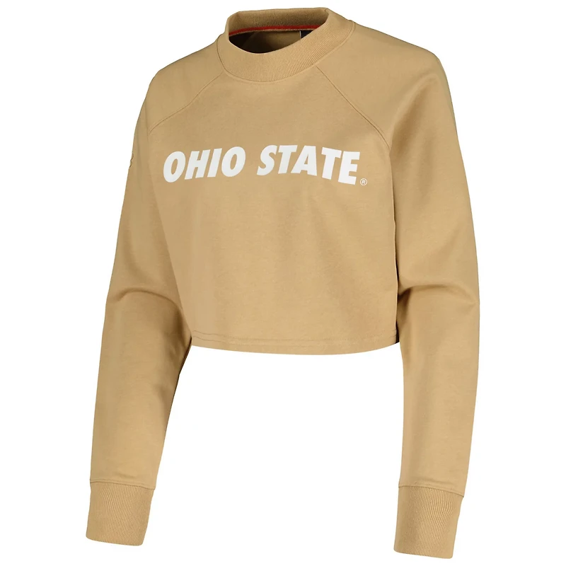 Ohio State Buckeyes Raglan Cropped Sweatshirt  Sweatpants Set