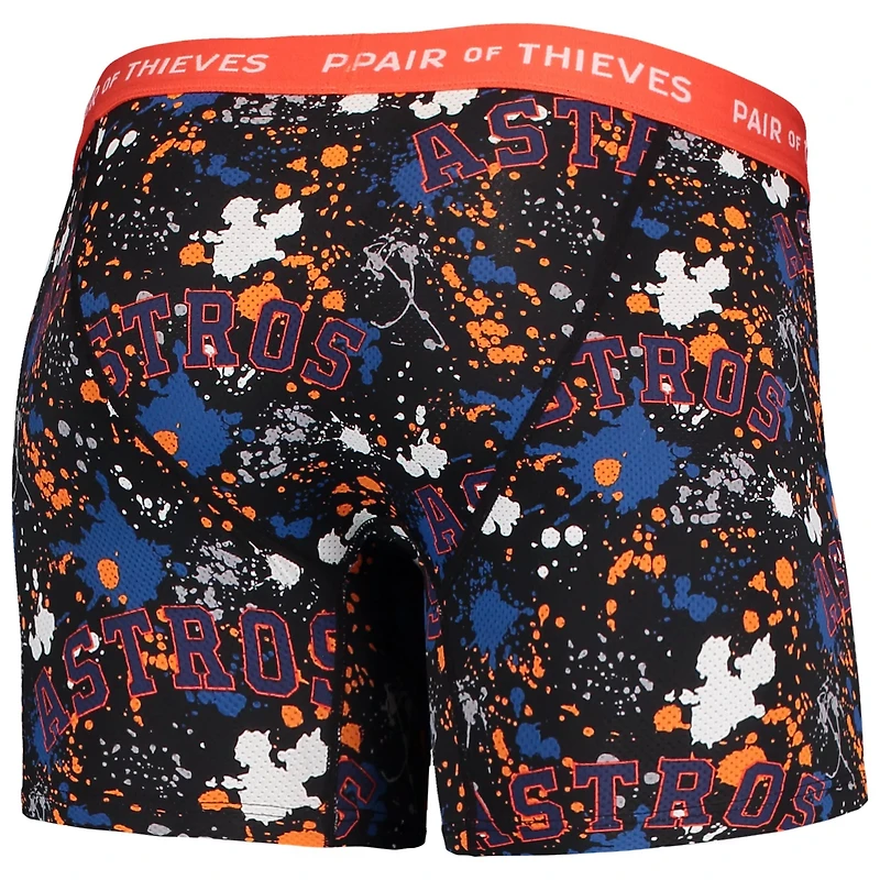 Pair of Thieves /Orange Houston Astros Super Fit 2-Pack Boxer Briefs Set