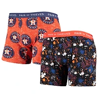 Pair of Thieves /Orange Houston Astros Super Fit 2-Pack Boxer Briefs Set