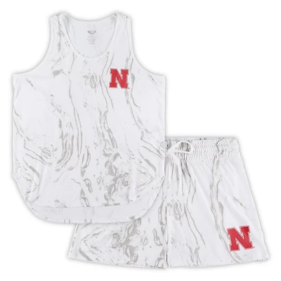 Profile Nebraska Huskers Plus Marble Tank and Shorts Set