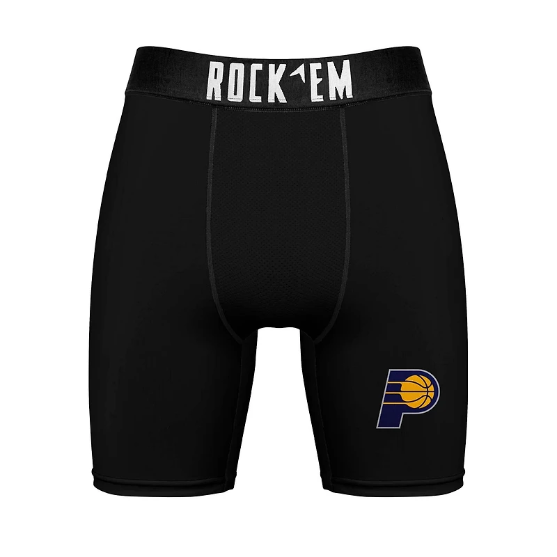 Rock Em Socks Indiana Pacers Primary Crew Boxer Briefs Combo Pack