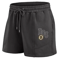 WEAR by Erin Andrews Boston Bruins Washed Fleece Sweatshirt  Shorts Lounge Set