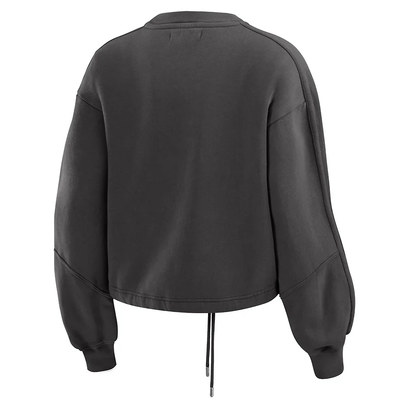 WEAR by Erin Andrews Boston Bruins Washed Fleece Sweatshirt  Shorts Lounge Set