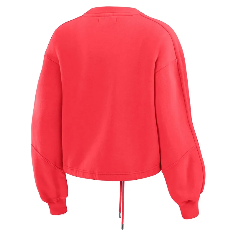 WEAR by Erin Andrews Chicago Blackhawks Washed Fleece Sweatshirt  Shorts Lounge Set