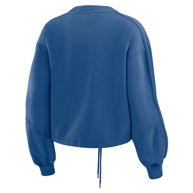 WEAR by Erin Andrews Chicago Cubs Washed Fleece Sweatshirt  Shorts Lounge Set