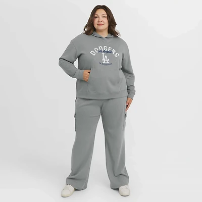 WEAR by Erin Andrews Los Angeles Dodgers Plus Size Waffle-Knit Long-Sleeve Hoodie Lounge Pant Set