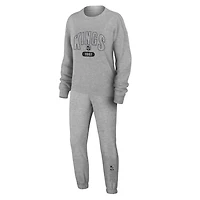 WEAR by Erin Andrews Los Angeles Kings Knit Long Sleeve Tri-Blend T-Shirt  Pants Sleep Set