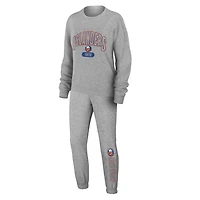 WEAR by Erin Andrews New York Islanders Knit Long Sleeve Tri-Blend T-Shirt  Pants Sleep Set