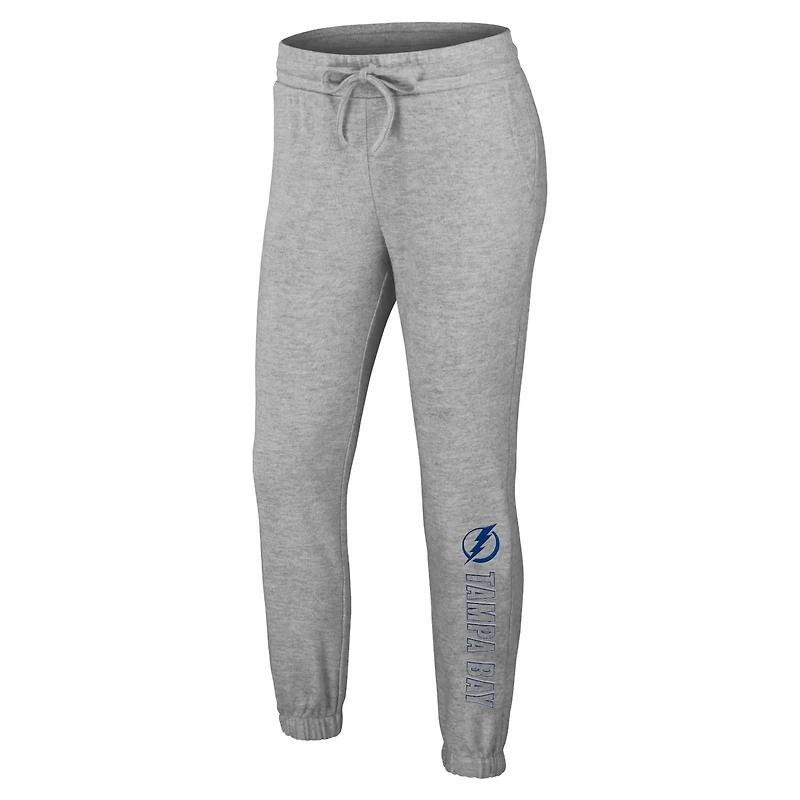 WEAR by Erin Andrews Tampa Bay Lightning Knit Long Sleeve Tri-Blend T-Shirt  Pants Sleep Set