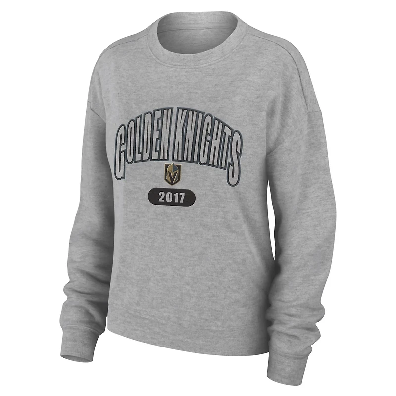 WEAR by Erin Andrews Vegas Golden Knights Knit Long Sleeve Tri-Blend T-Shirt  Pants Sleep Set