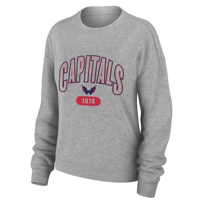 WEAR by Erin Andrews Washington Capitals Knit Long Sleeve Tri-Blend T-Shirt  Pants Sleep Set
