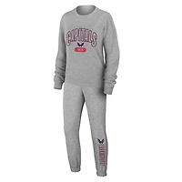 WEAR by Erin Andrews Washington Capitals Knit Long Sleeve Tri-Blend T-Shirt  Pants Sleep Set