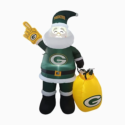 Logo Brands Green Bay Packers 7 ft Inflatable Santa