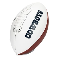Franklin Sports NFL Dallas Cowboys Autograph Football - Official Size White Panel Souvenir Football for Autographs