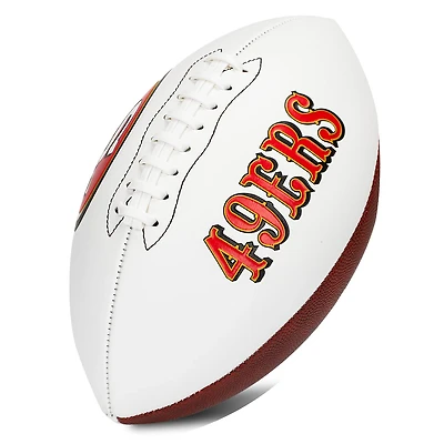 Franklin Sports NFL San Francisco 49ers Autograph Football - Official Size White Panel Souvenir Football for Autographs