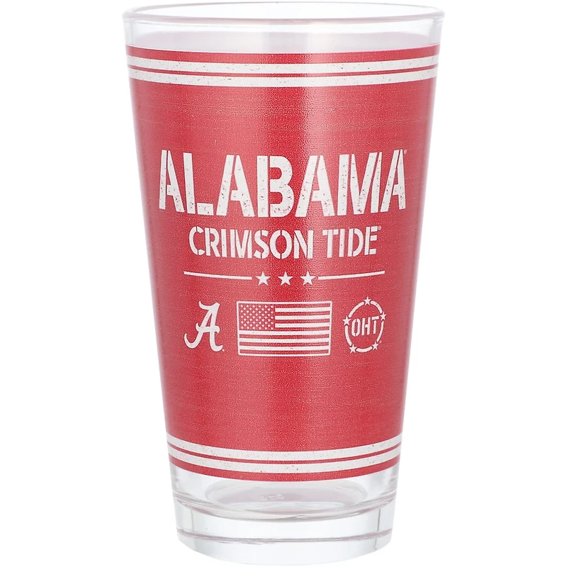 Alabama Crimson Tide 16oz OHT Military Appreciation Pint Glass