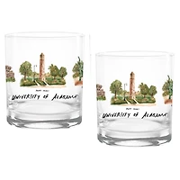 Alabama Crimson Tide 2-Pack 14oz Laura Wilcox University Rocks Set