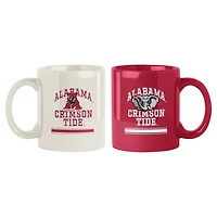 Alabama Crimson Tide 2-Pack 15oz Checkered Wordmark Mug Set