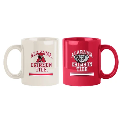 Alabama Crimson Tide 2-Pack 15oz Color Mug Set