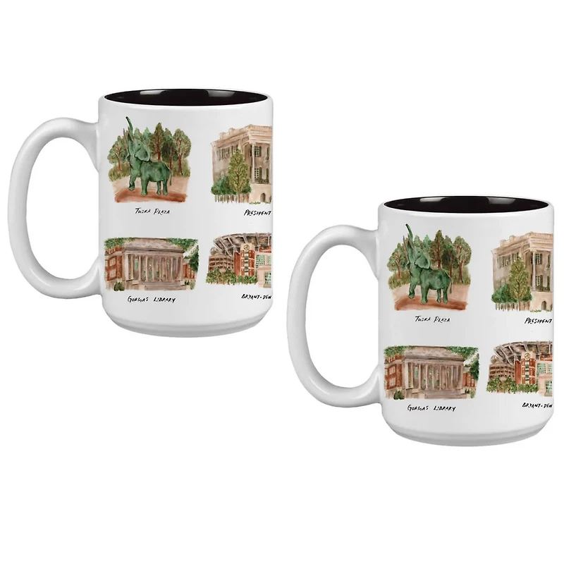 Alabama Crimson Tide 2-Pack 15oz Laura Wilcox University Mug Set