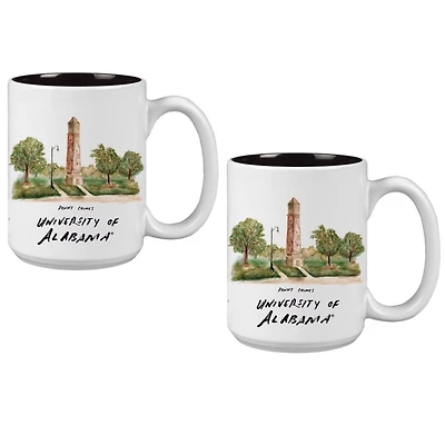 Alabama Crimson Tide 2-Pack 15oz Laura Wilcox University Mug Set