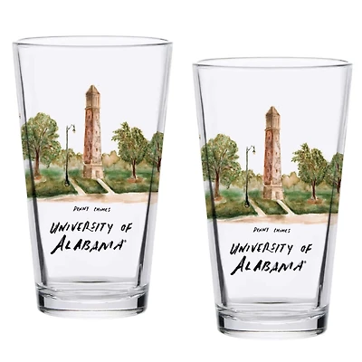 Alabama Crimson Tide 2-Pack 16oz Laura Wilcox University Pint Set