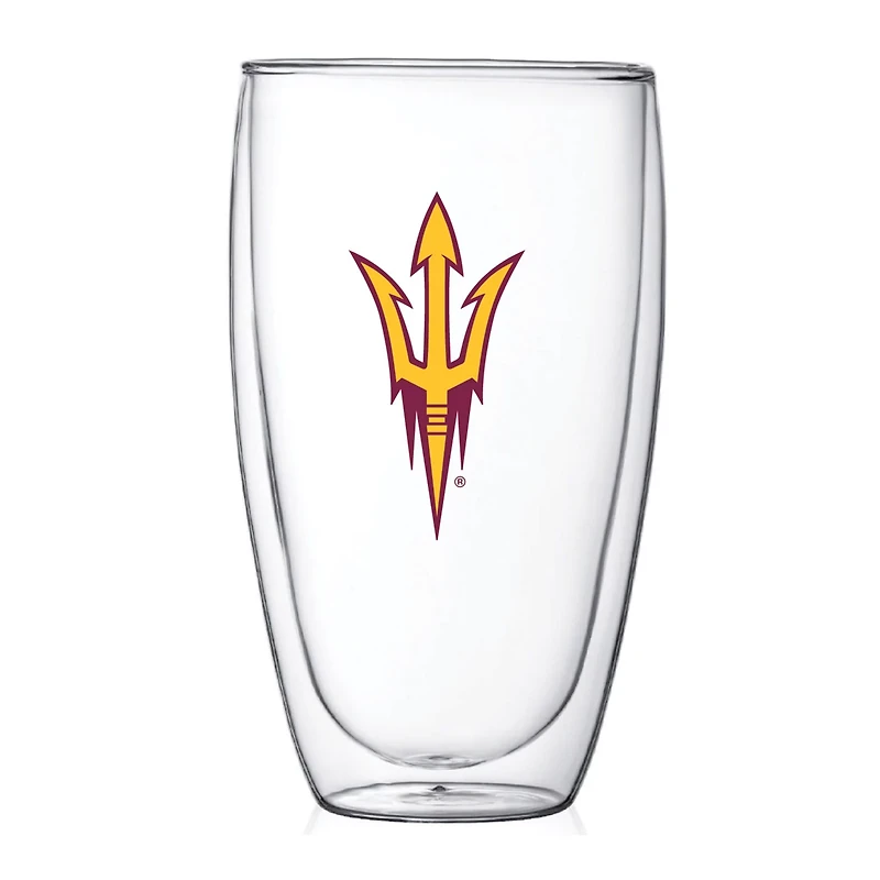 Arizona State Sun Devils 15oz Double Wall Thermo Glass