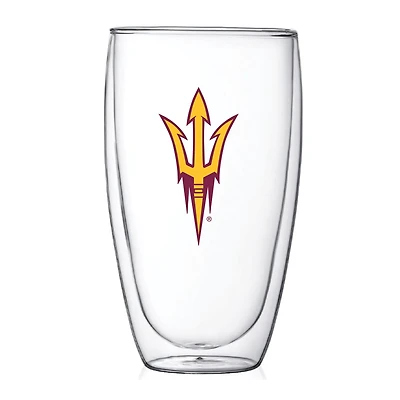 Arizona State Sun Devils 15oz Double Wall Thermo Glass