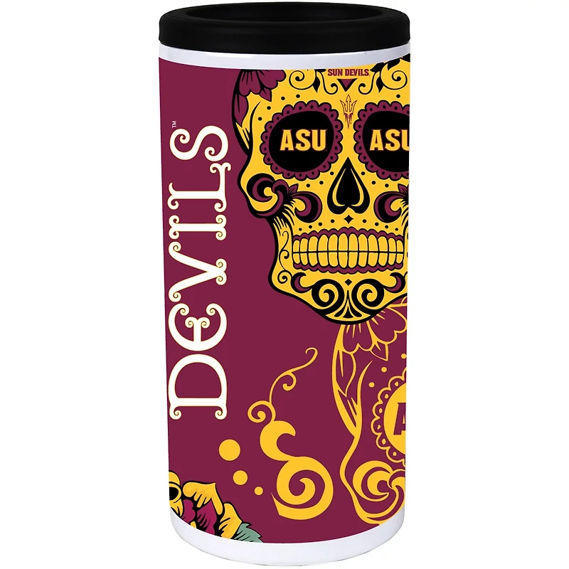 Arizona State Sun Devils Dia Stainless Steel 12oz Slim Can Cooler