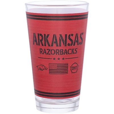 Arkansas Razorbacks 16oz OHT Military Appreciation Pint Glass