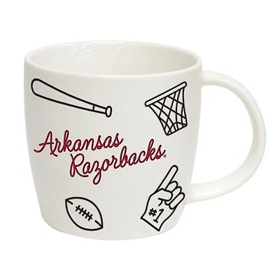 Arkansas Razorbacks 18oz Playmaker Mug