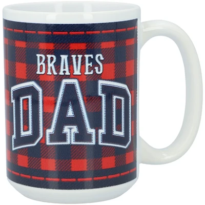 Atlanta Braves 15oz Buffalo Plaid Father's Day Mug