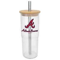 Atlanta Braves 24oz Glass Tumbler