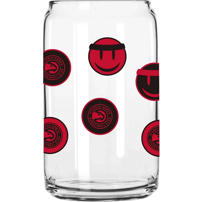 Atlanta Hawks 16oz Smiley Can Glass