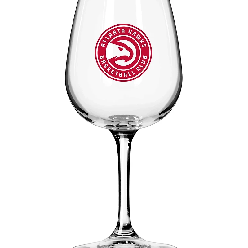 Atlanta Hawks Logo 12oz Stemmed Wine Glass