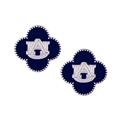Auburn Tigers Quatrefoil Earrings