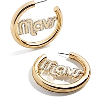 BaubleBar Dallas Mavericks Logo Large Hoop Earrings