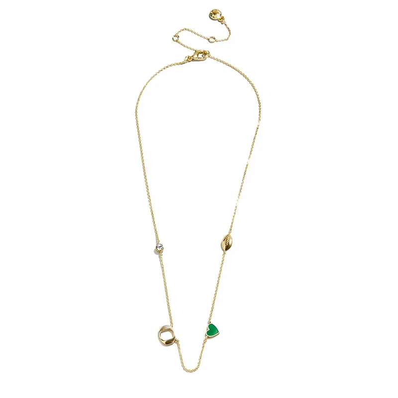 BaubleBar Oregon Ducks Delicate Spaced Charm Necklace