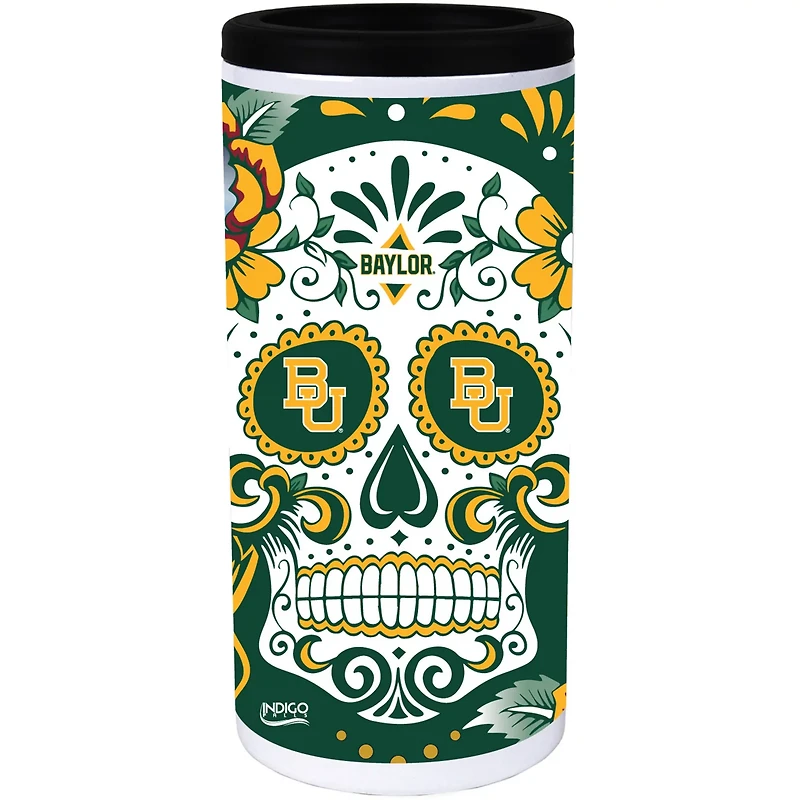 Baylor Bears Dia Stainless Steel 12oz Slim Can Cooler