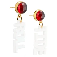 Brianna Cannon Alabama Tide Mini Word Earrings
