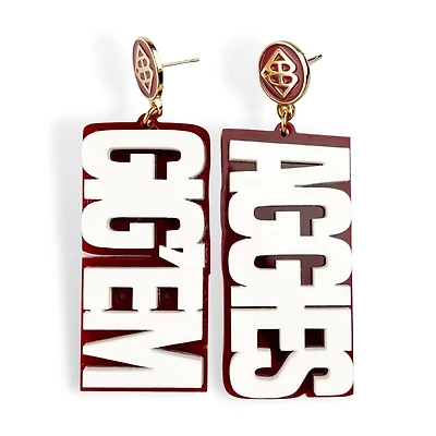 Brianna Cannon Texas AM Aggies Large Word Earrings