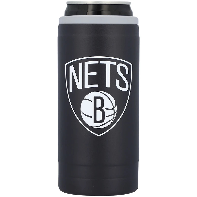 Brooklyn Nets 12oz Flipside Powdercoat Slim Can Cooler