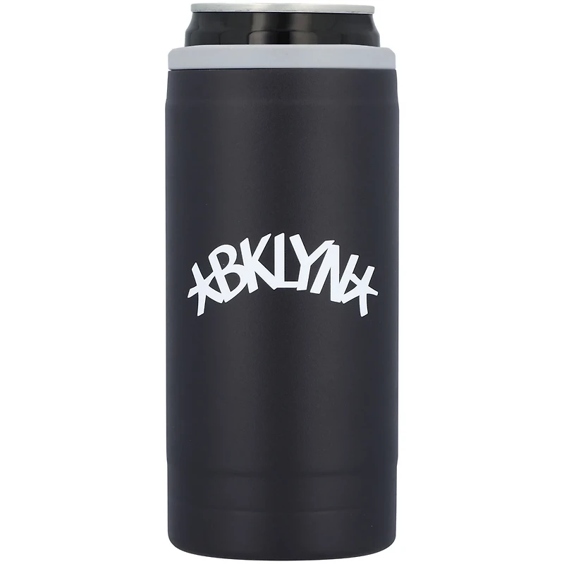 Brooklyn Nets 12oz Flipside Powdercoat Slim Can Cooler