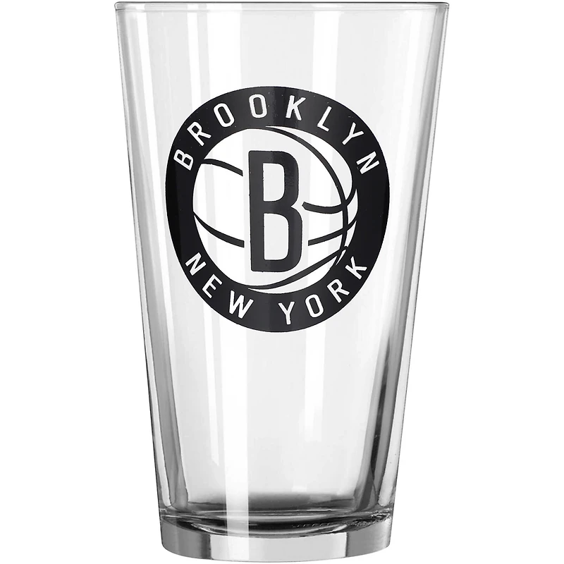 Brooklyn Nets 16oz Team Wordmark Game Day Pint Glass