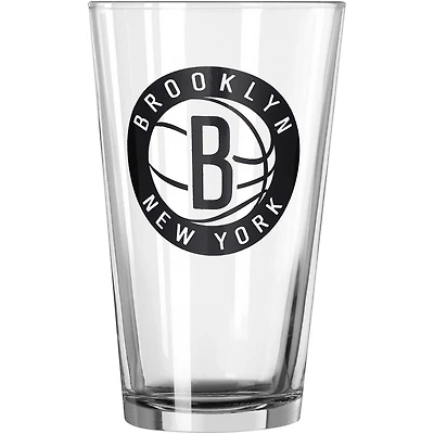 Brooklyn Nets 16oz Team Wordmark Game Day Pint Glass