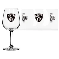 Brooklyn Nets Logo 12oz Stemmed Wine Glass
