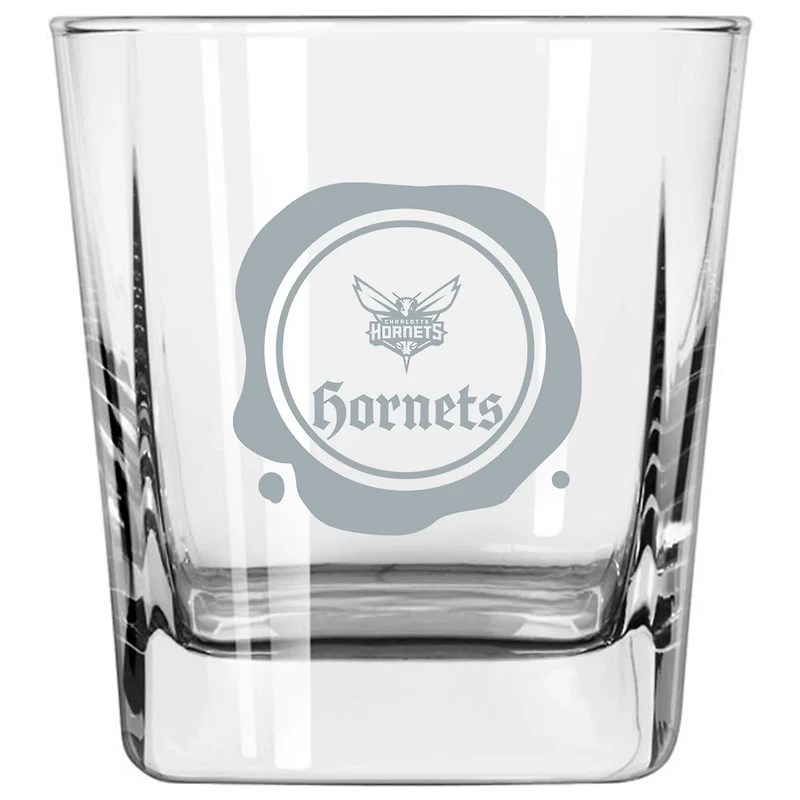 Charlotte Hornets 14oz Frost Stamp Old Fashioned Glass