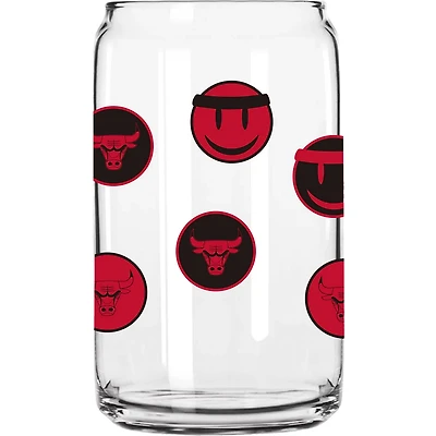 Chicago Bulls 16oz Smiley Can Glass