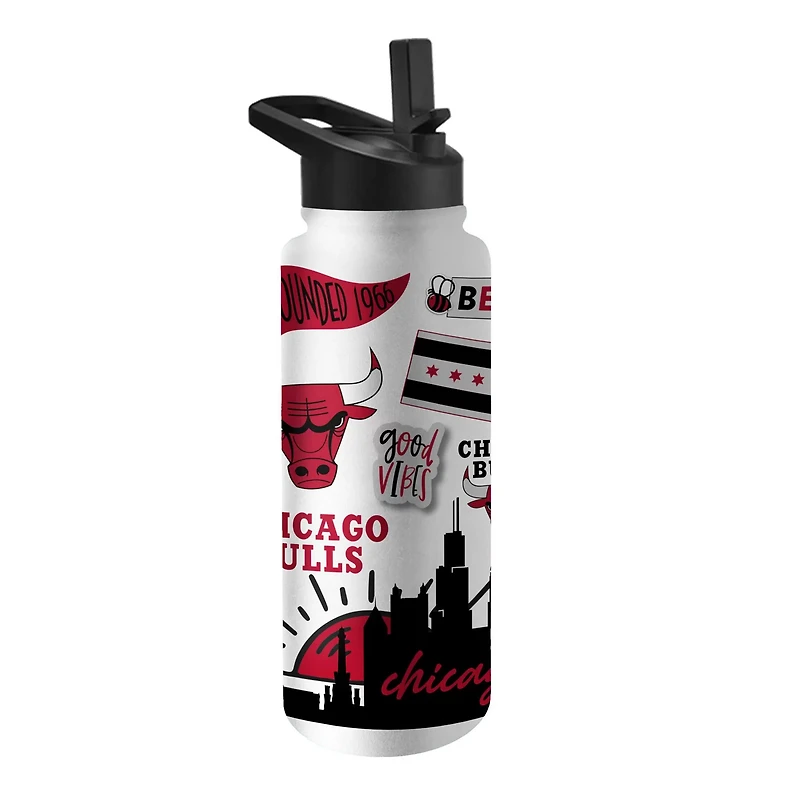 Chicago Bulls 34oz Native Quencher Bottle