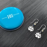 Dayna Designs Notre Dame Fighting Irish Dangle Crystal Earrings